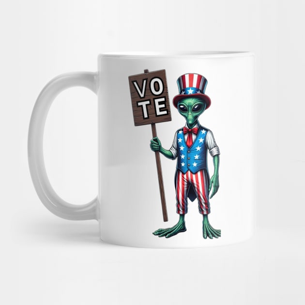 Vote Shirt, Alien 2024 Election Shirt, Funny Alien Tshirt, Trump 2024, Biden 2024 by HoosierDaddy